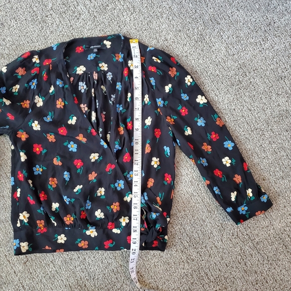 Madewell wrap top in Pressed Flowers, xxs - Picture 11 of 13